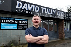 David Tully, outside his business, David Tully Ltd in Rochdale