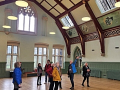 Friends of Rochdale Art Gallery on a tour of the newly- renovated Rochdale Town Hall